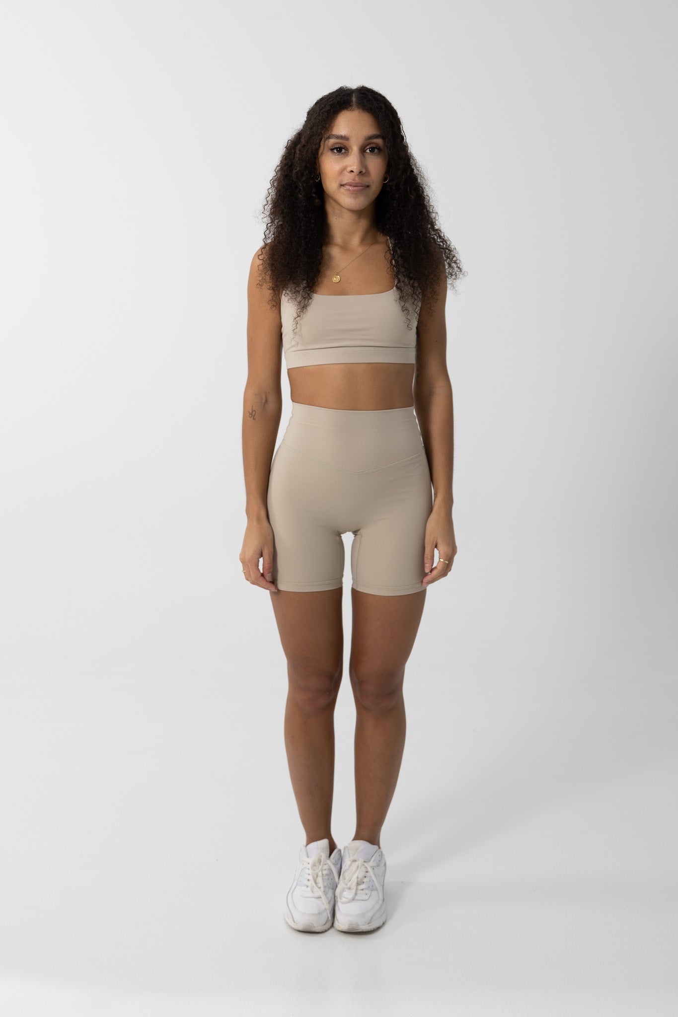 Maggie Biker shorts - Beige oatmilk