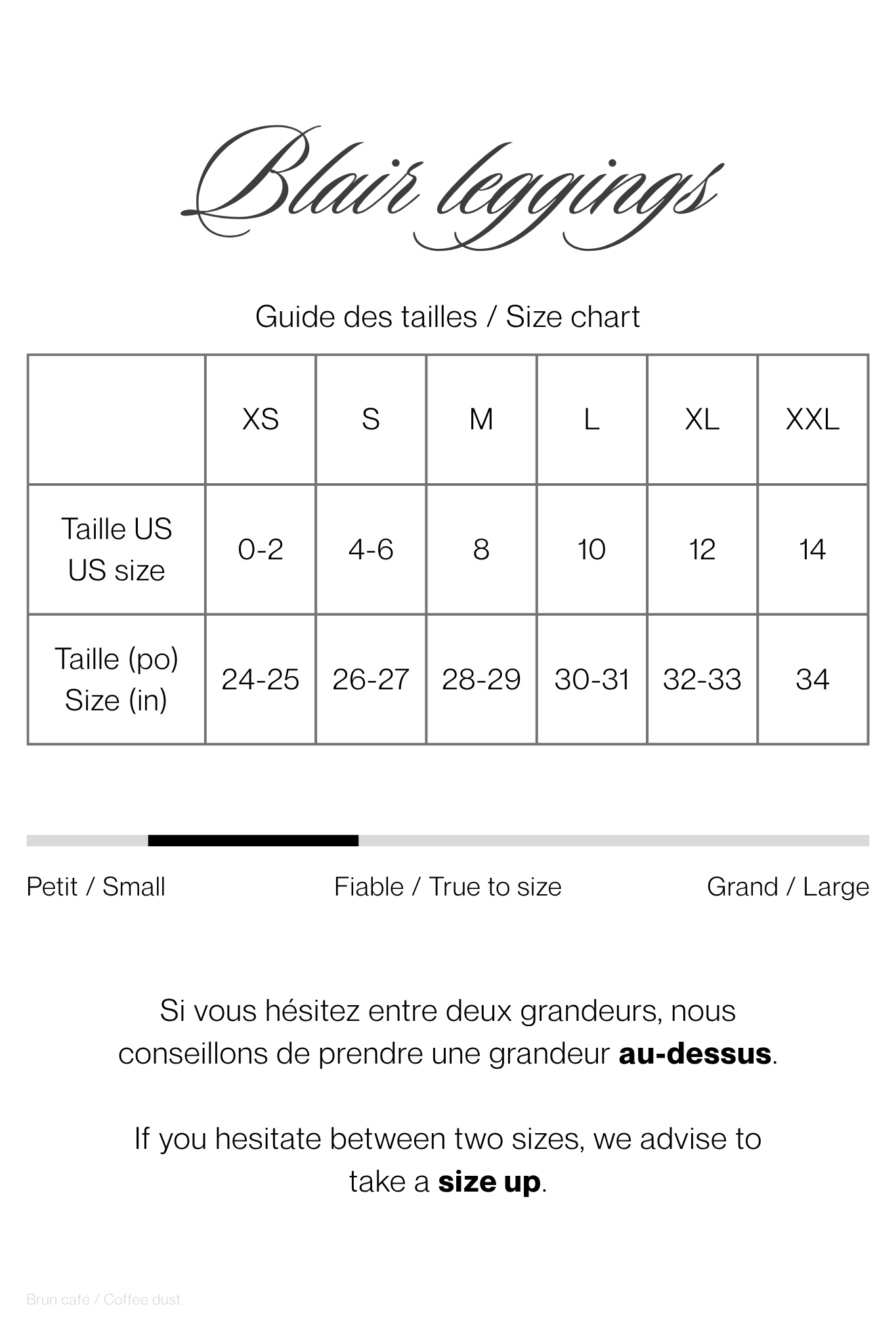 Blair leggings - Brun café