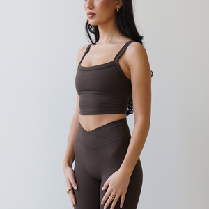 Chanelle tank top - Coffee dust brown
