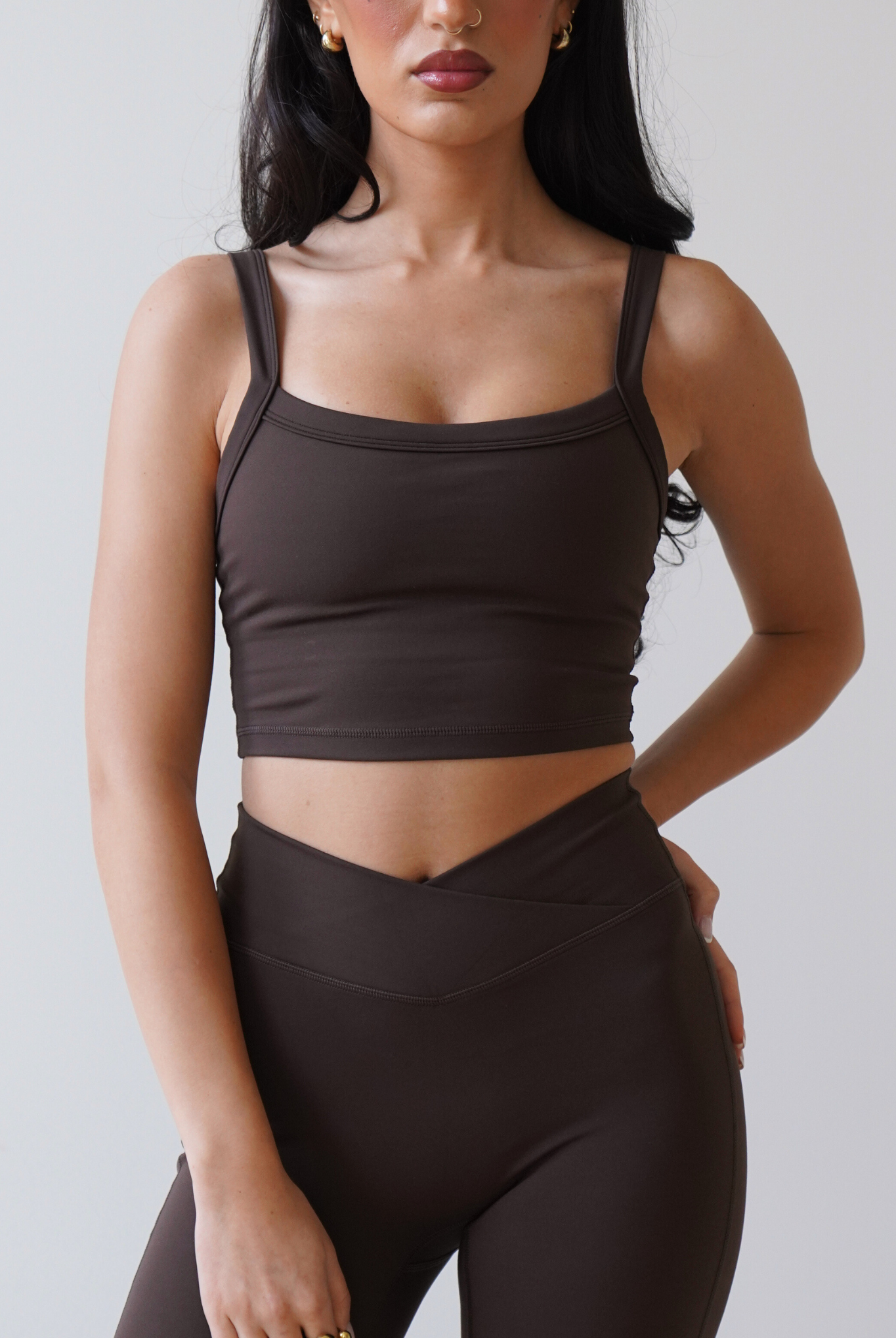 Chanelle tank top - Coffee dust brown