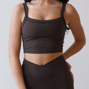 Chanelle tank top - Coffee dust brown
