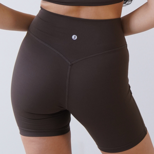 Maggie biker shorts - Coffee dust brown