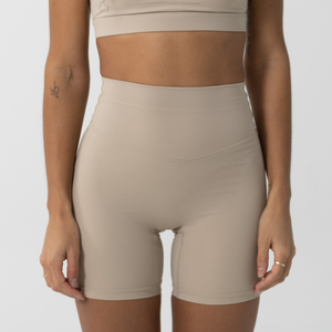 Maggie Biker shorts - Beige oatmilk